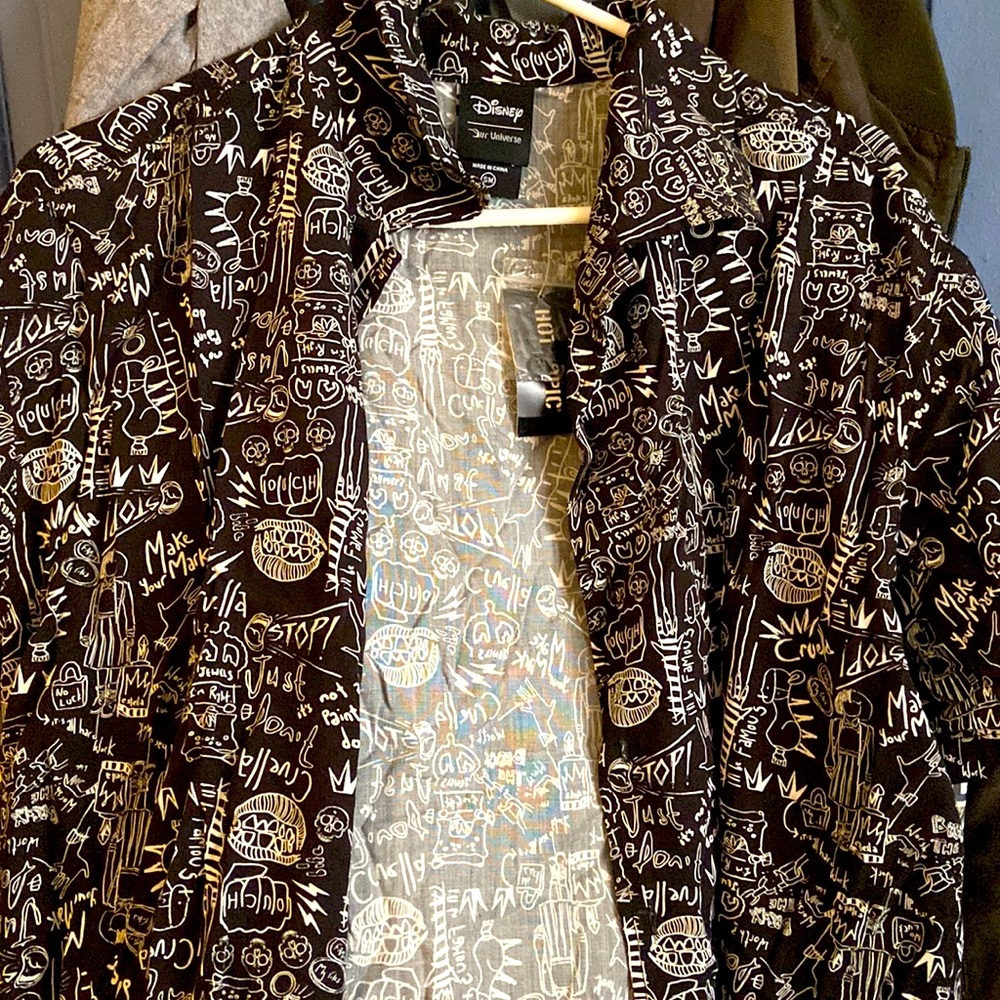 Disney Cruella Black Woven Button Up Shirt